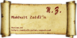 Makhult Zalán névjegykártya